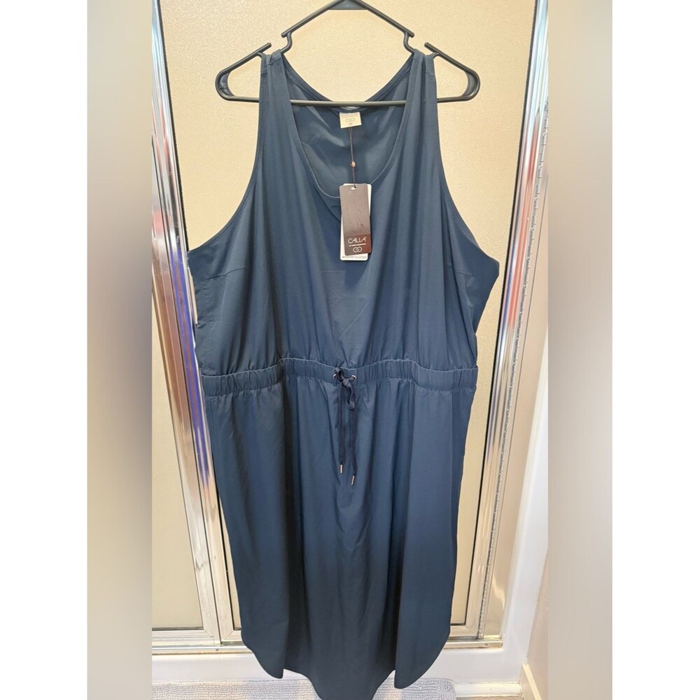 Calia by Carrie Underwood Navy Sleeveless Midi Dress - Anywhere Collection